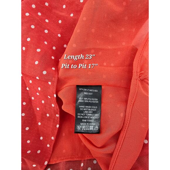 LUSH Smocked Polka Dot Peplum Cami – Size L - Picture 4 of 4